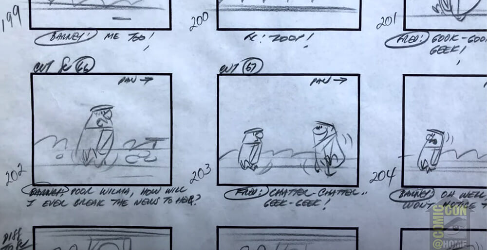 storyboard de los picapiedra