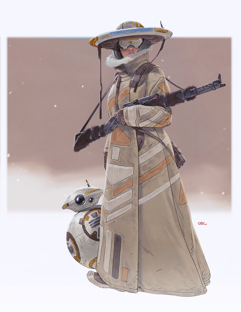 Kijimi Cowgirl and Droid - Calum Alexander Watt - Star Wars: The Rise of Skywalker- Lucasfilm/Walt Disney Studios