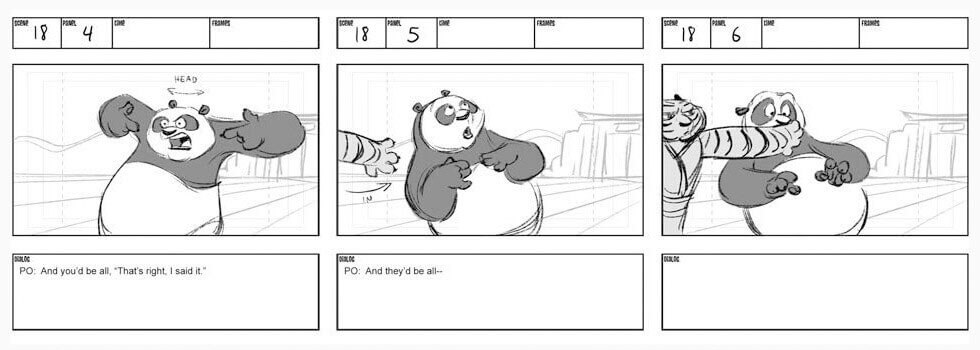 usar un storyboard para hacer un pitch