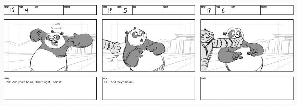 storyboard de dreamworks