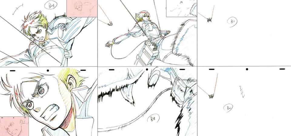 Storyboard de una serie de anime