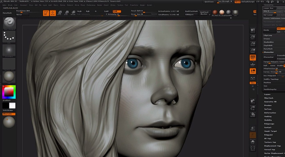 Zbrush es utilizado en la industria de los videojuegos