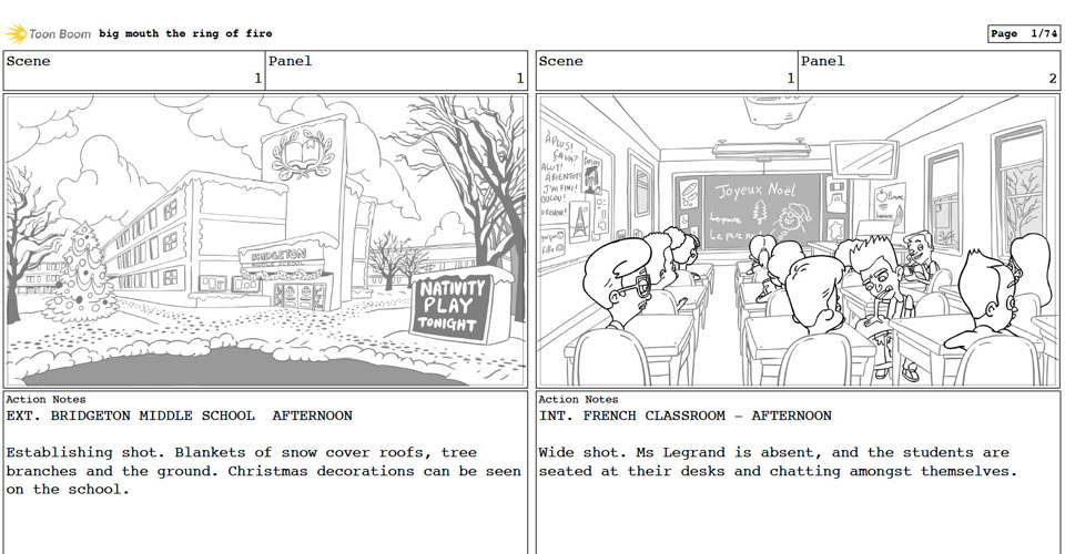 Storyboard de Netflix Animation