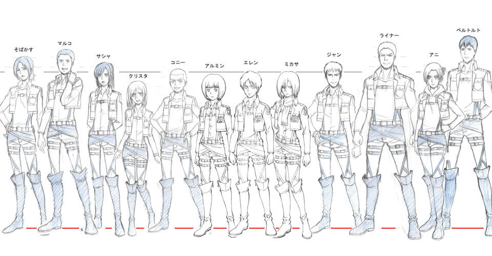 Diseño de Personajes y Arte Conceptual de Attack on Titan