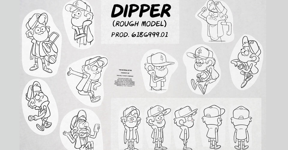 Diseño de Personajes y Arte Conceptual en Gravity Falls