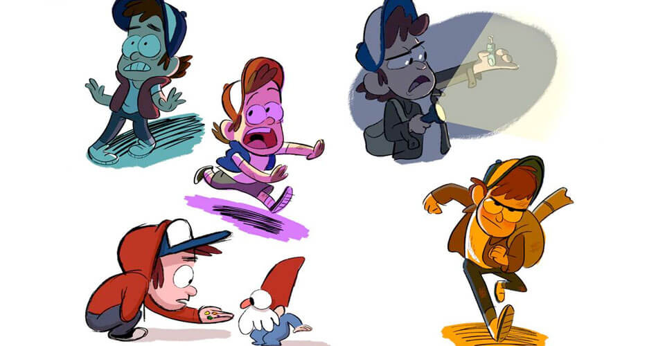 Diseño de Personajes y Arte Conceptual en Gravity Falls