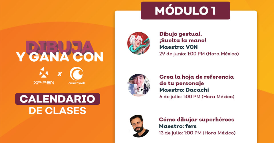 Clases de Dibujo Gratis y Concurso de Crunchyroll