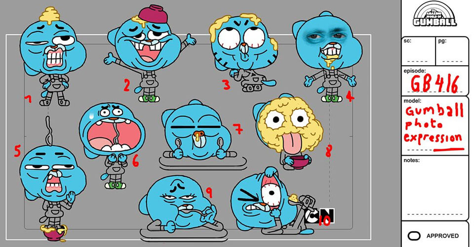 Diseño y Arte Conceptual en El Increíble Mundo de Gumball