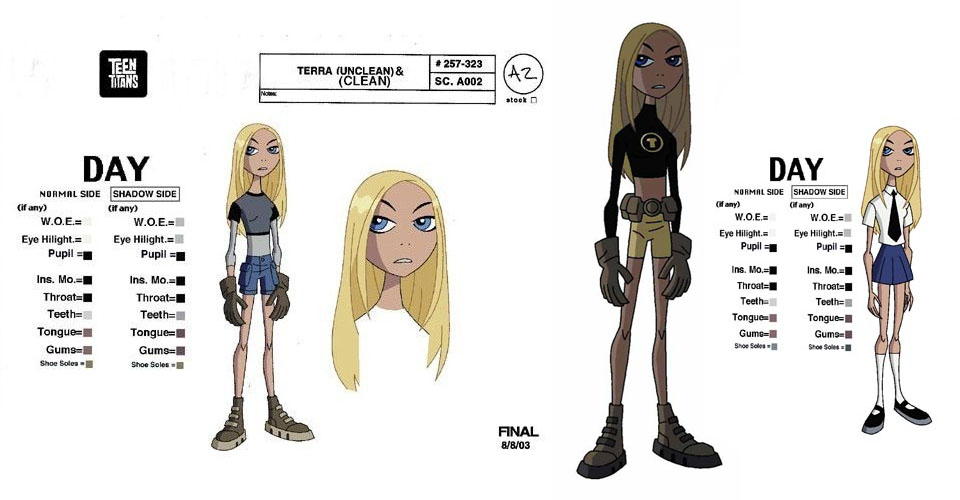 Arte Conceptual y Diseño de Personajes en Teen Titans