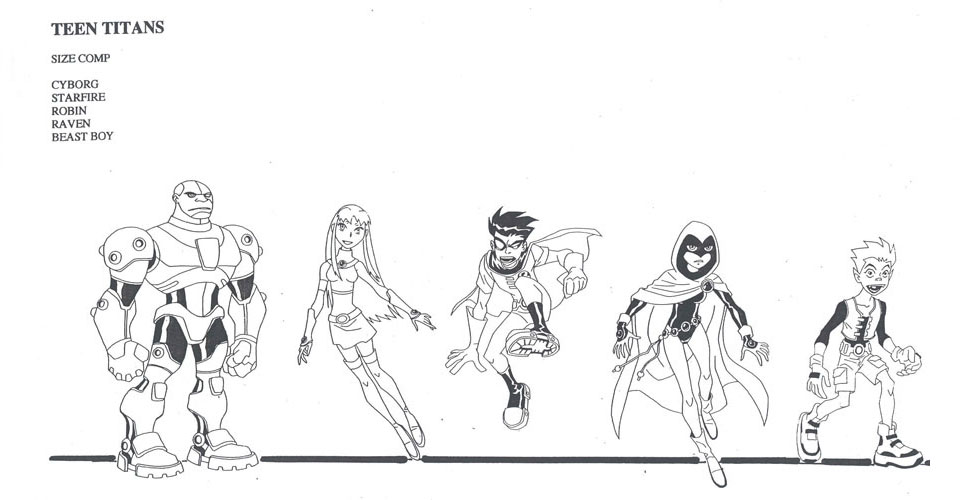 Arte Conceptual y Diseño de Personajes en Teen Titans