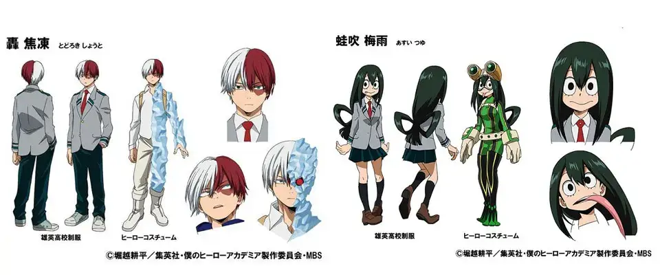 Arte y Diseño de Personajes en My Hero Academia