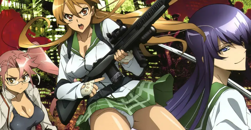 Highschool of the Dead: Zombis y fanservice disponibles en Netflix