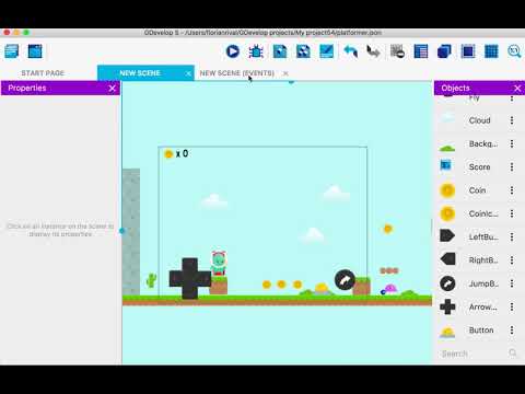 Add a trigger to a platformer game with GDevelop in 90 seconds