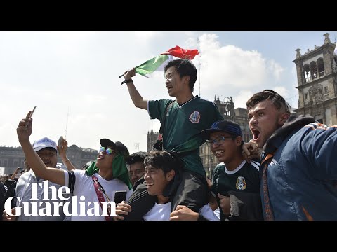 South Korean fans mobbed by Mexicans after Germany&#039;s World Cup exit