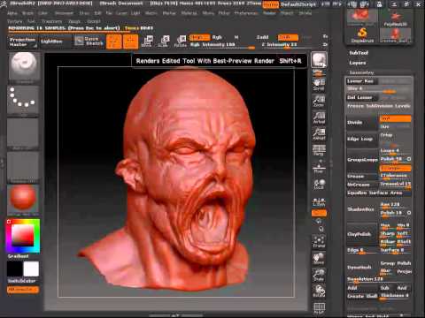 Z Brush Basics - Lesson 1 of 10 - Introduction To Zbrush