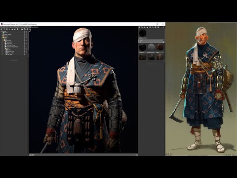 Shinobi | Game Character | Part 7 | Texturing | Substance Painter