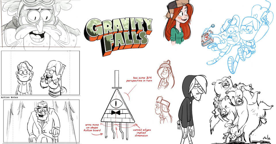 Diseño de Personajes y Arte Conceptual en Gravity Falls