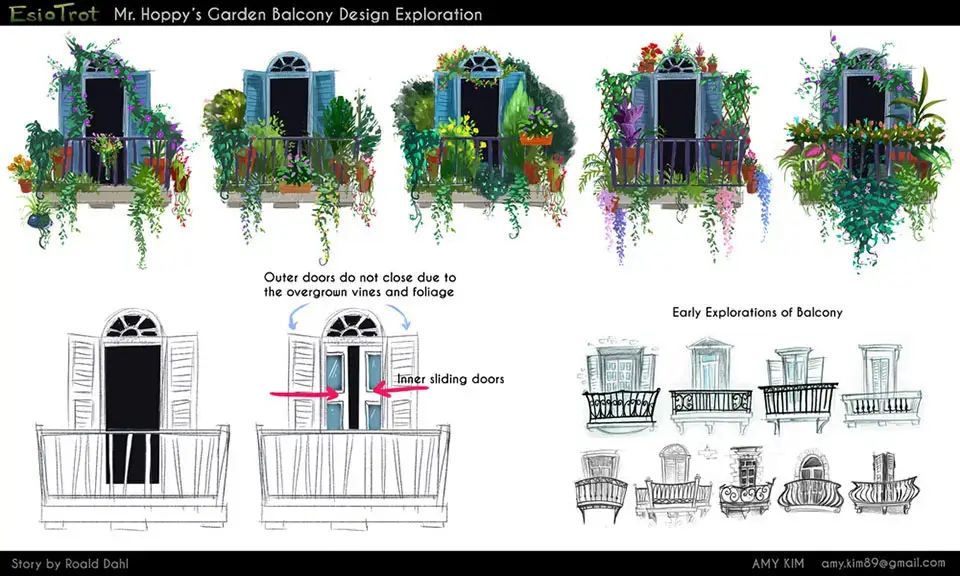 Ejemplo de portafolio para Desarrollo Visual - Arte de Amy Kim