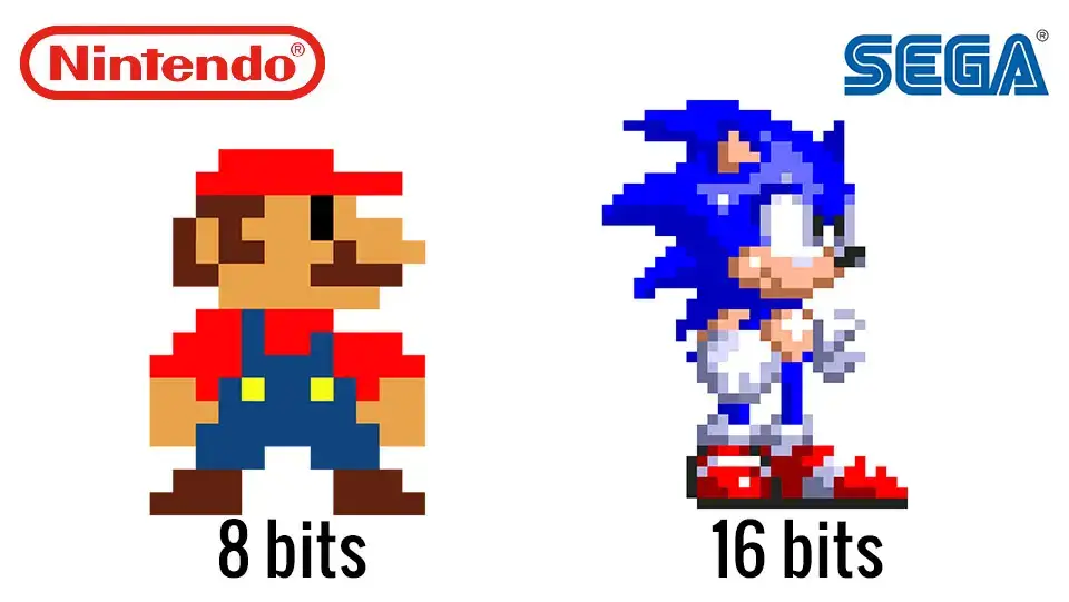 ejemplos de bits en pixel art de videojuegos