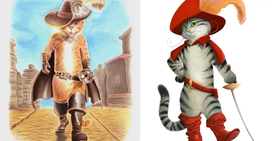 Arte Conceptual y Diseño del Gato con Botas