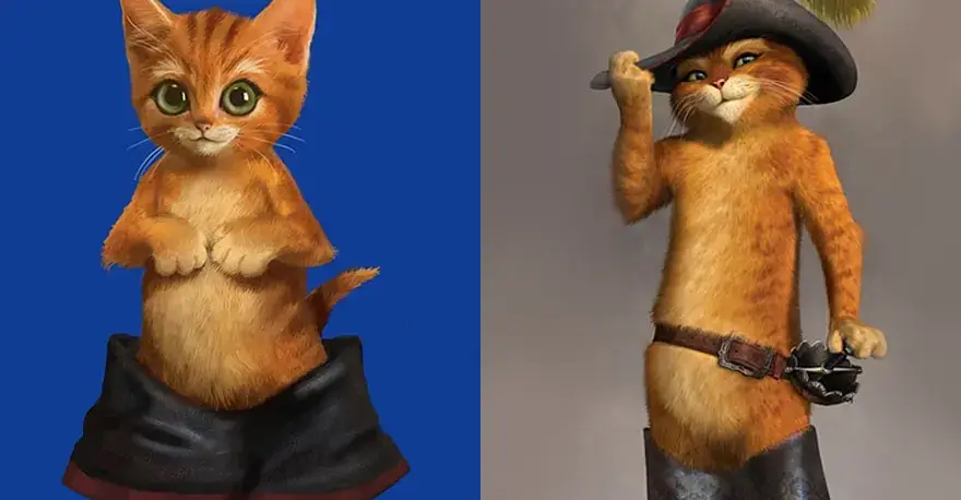 Arte Conceptual y Diseño del Gato con Botas