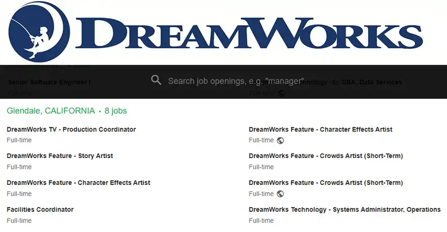 Ofertas de Trabajo en Dreamworks Animation