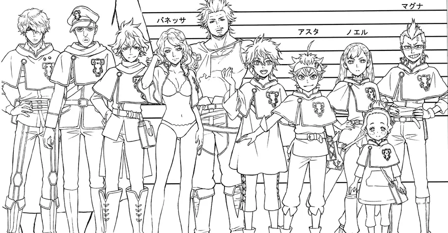 Black Clover: Arte Conceptual y Diseño de Personajes