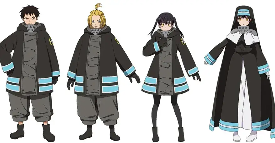 Fire Force: Arte Conceptual y Diseño de Personajes