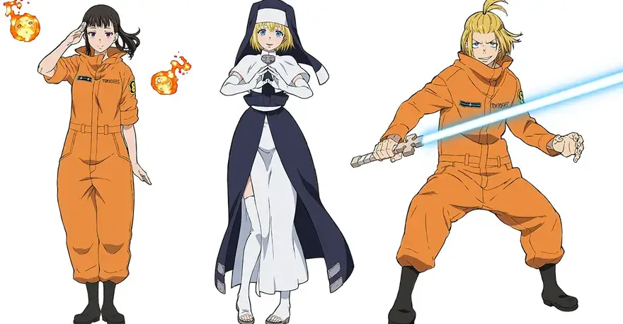 Fire Force: Arte Conceptual y Diseño de Personajes