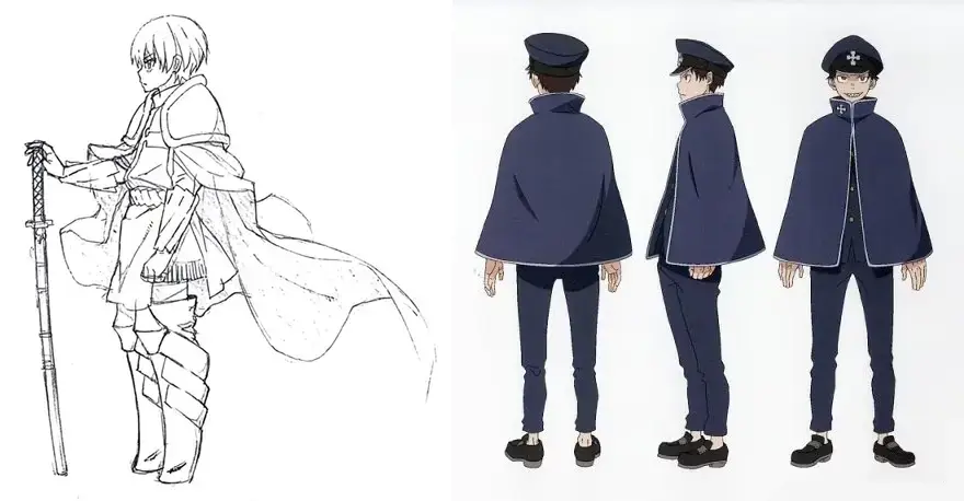 Fire Force: Arte Conceptual y Diseño de Personajes